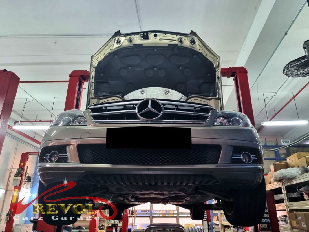 The starting system checked on the Mercedes-Benz C180.