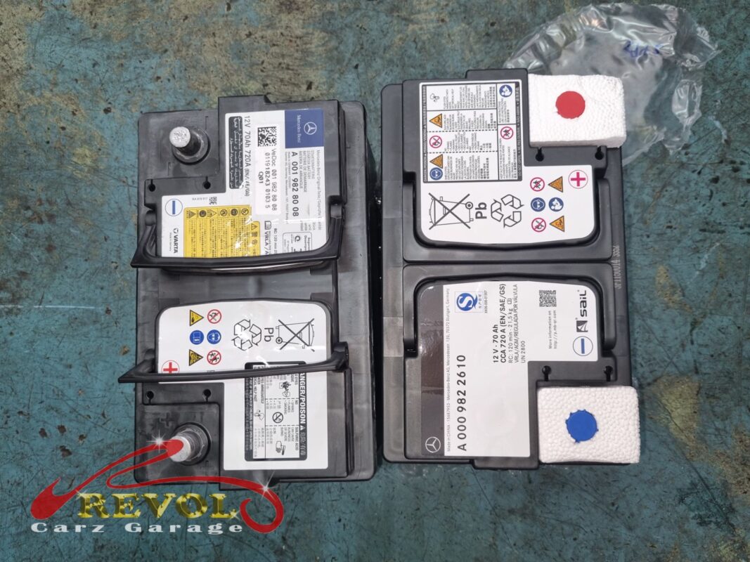 The battery load-tested during the service.