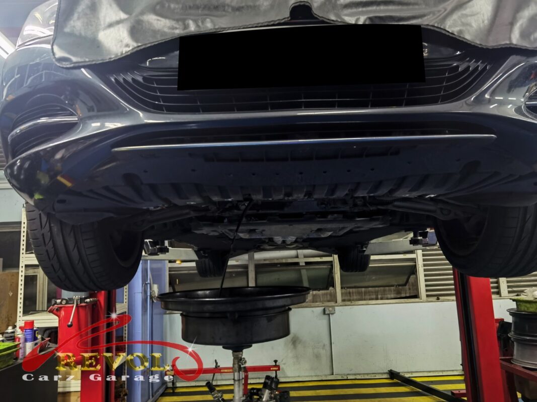 The engine oil and filter changed on the Mercedes-Benz S320L.