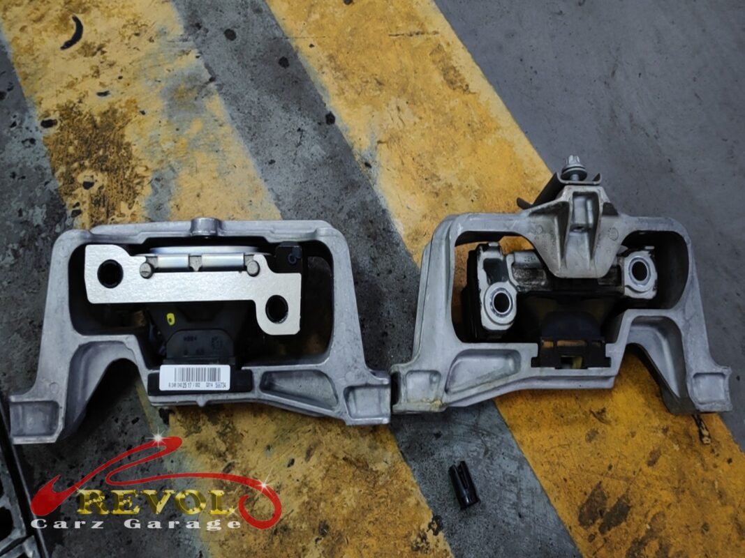 More of the worn mounts removed, the rubber sections sunk past spec.