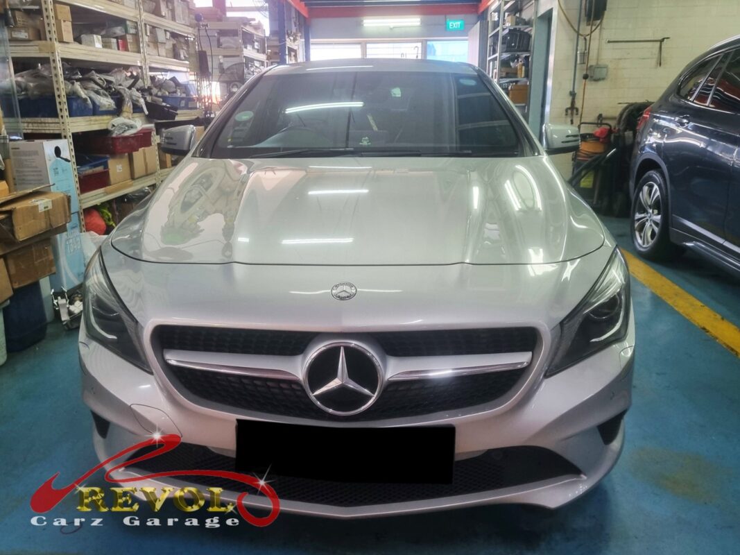 Mercedes-Benz CLA180 in for diagnosis of rough idle and a check engine light.