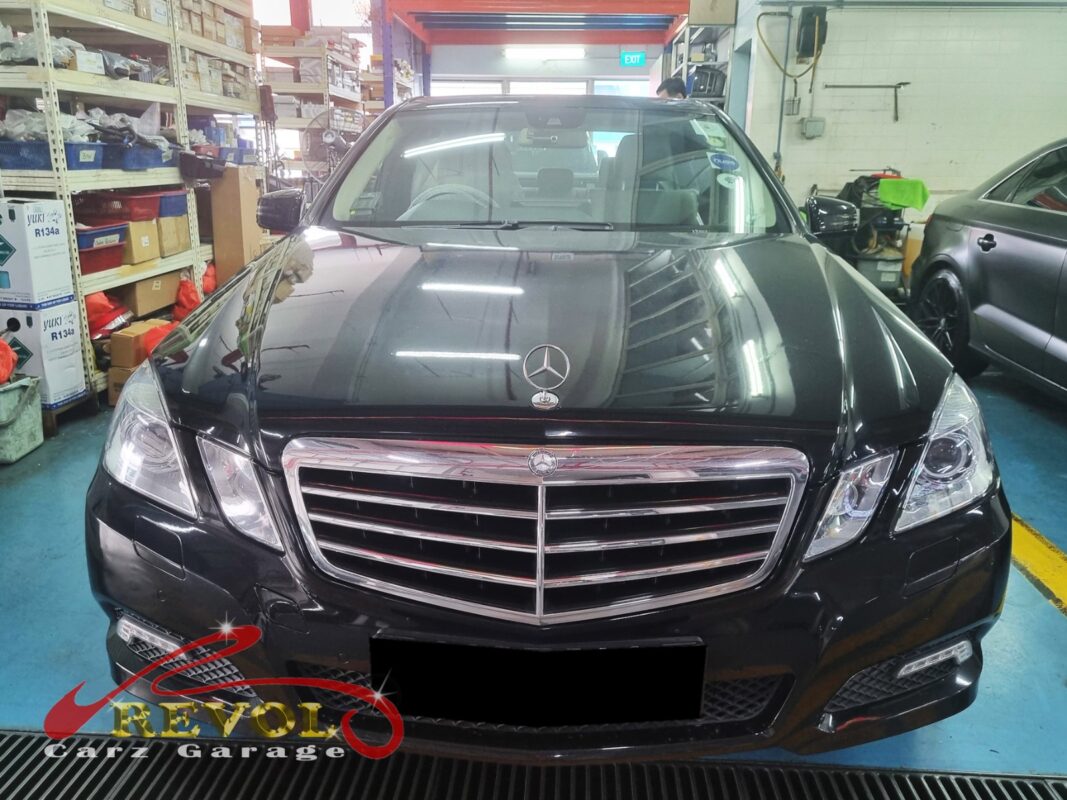 Mercedes-Benz E250 in for fuel pump and filter replacement.