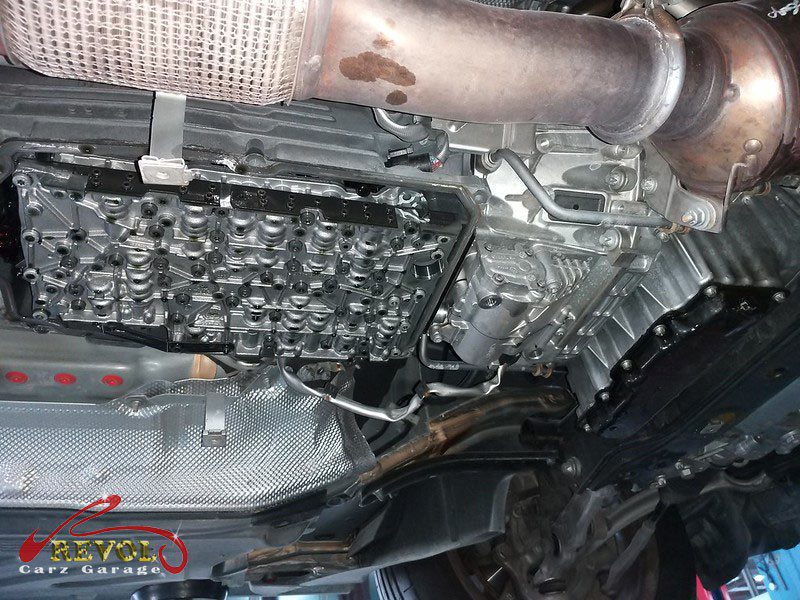 The new oil, air, cabin and fuel filters ready to fit.