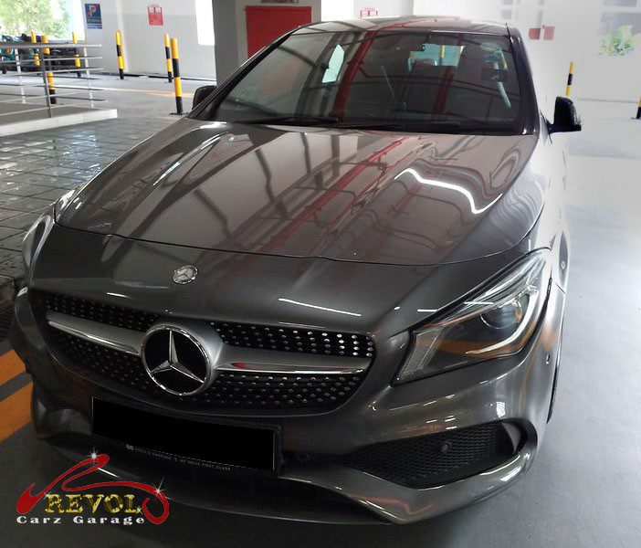 Mercedes-Benz C180 at the workshop for a routine service.