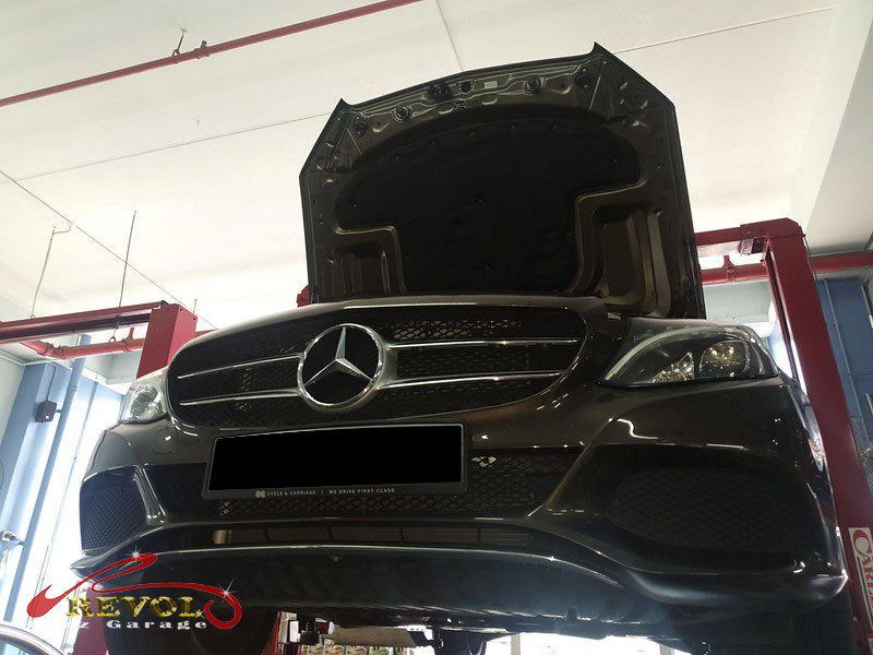 The front suspension checked on the lift, finding play in the control arms.