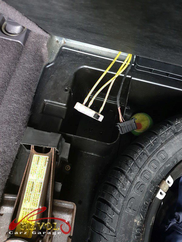The new lock installed, coded and tested with the central locking.