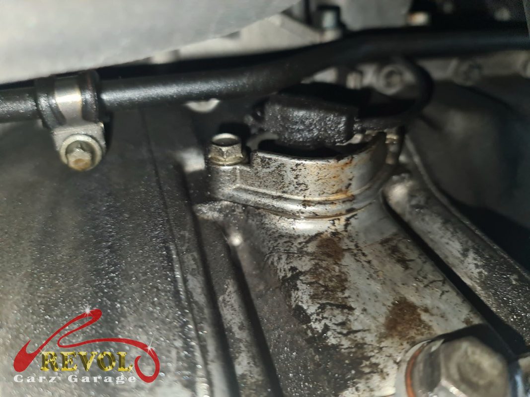 The worn front pads and scored disc flagged on the safety check.