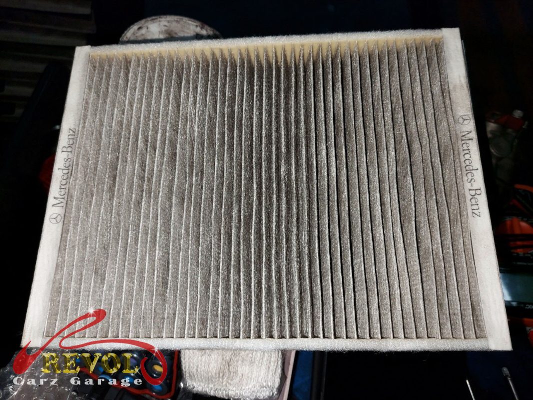The air and cabin filters replaced during the service.