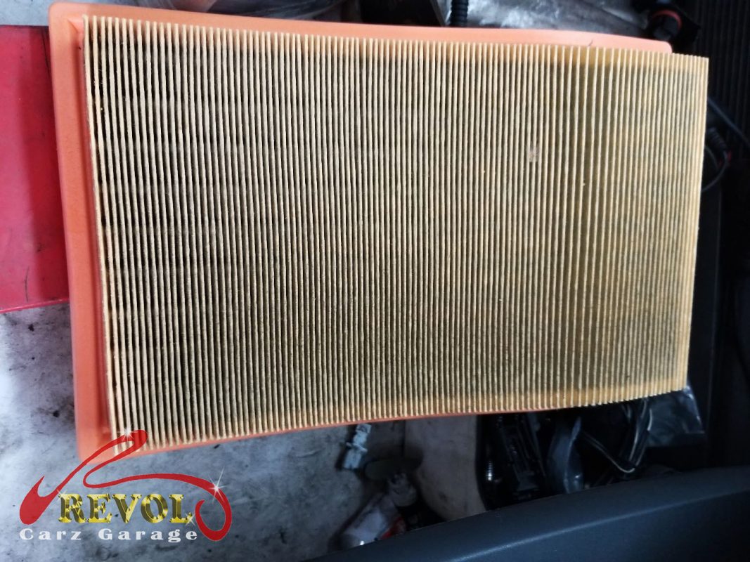 The air and cabin filters replaced during the service.