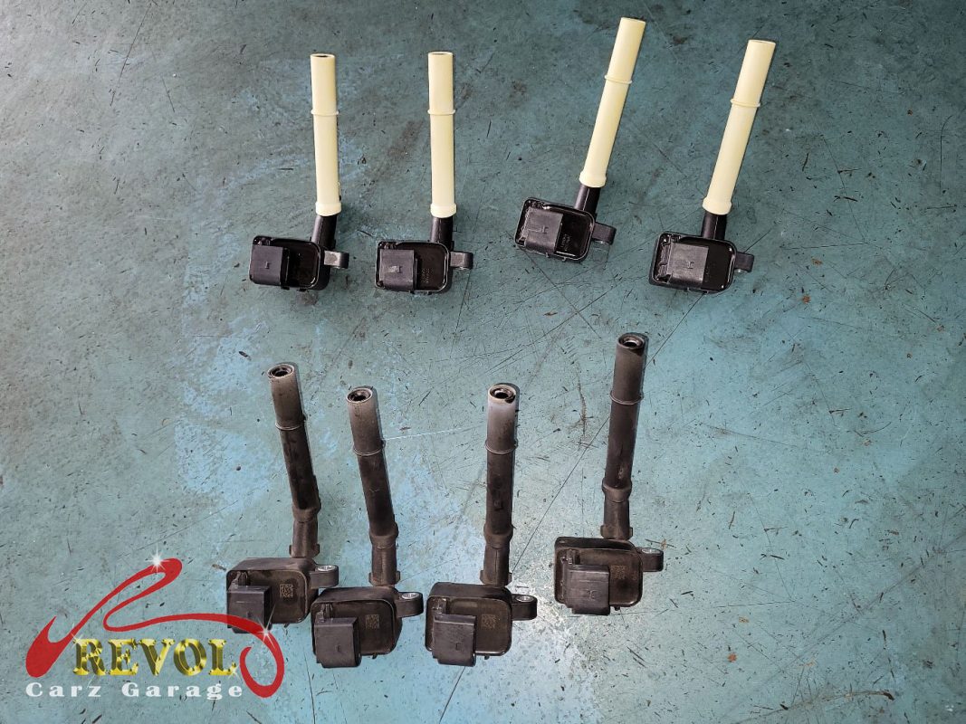A full set of new genuine Mercedes-spec coils and plugs ready to fit.