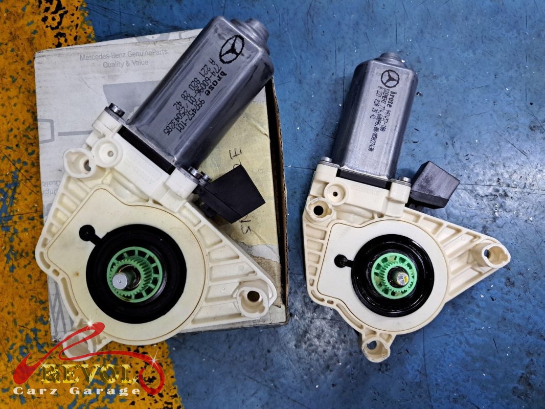 The new genuine Mercedes-spec window motor and regulator ready to fit.