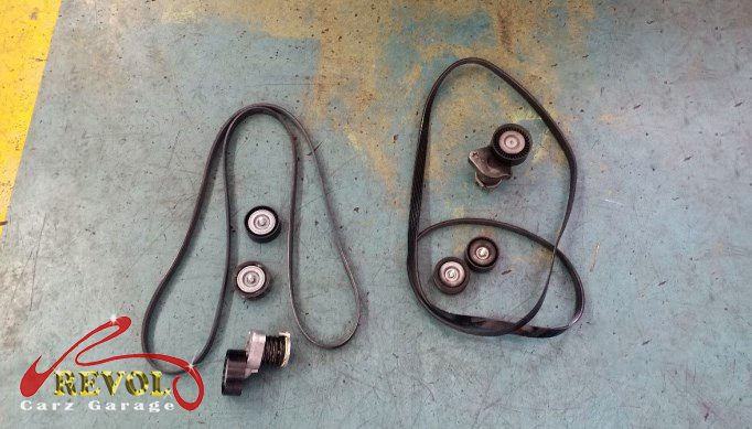 The new genuine Mercedes-spec water pump module ready to fit.