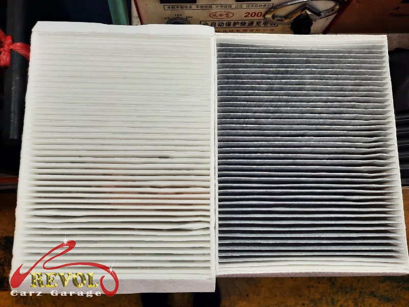 The air and cabin filters replaced during the service.