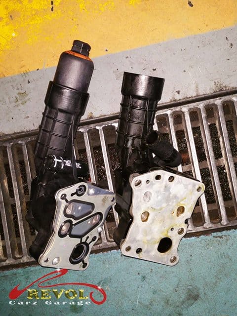 The new genuine Mercedes-spec oil filter housing ready to fit.