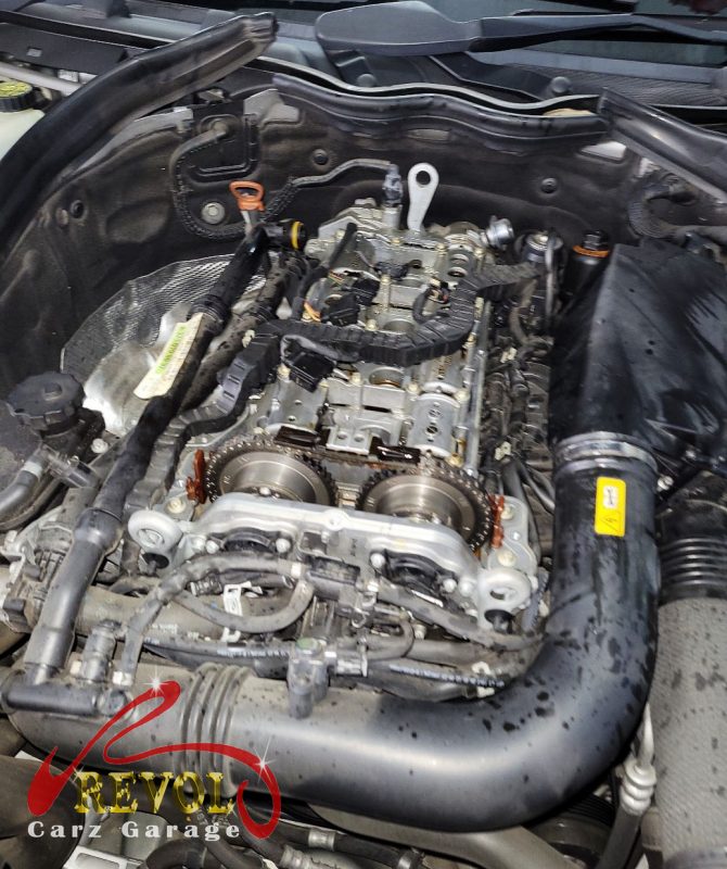 The old hardened valve cover gasket removed.