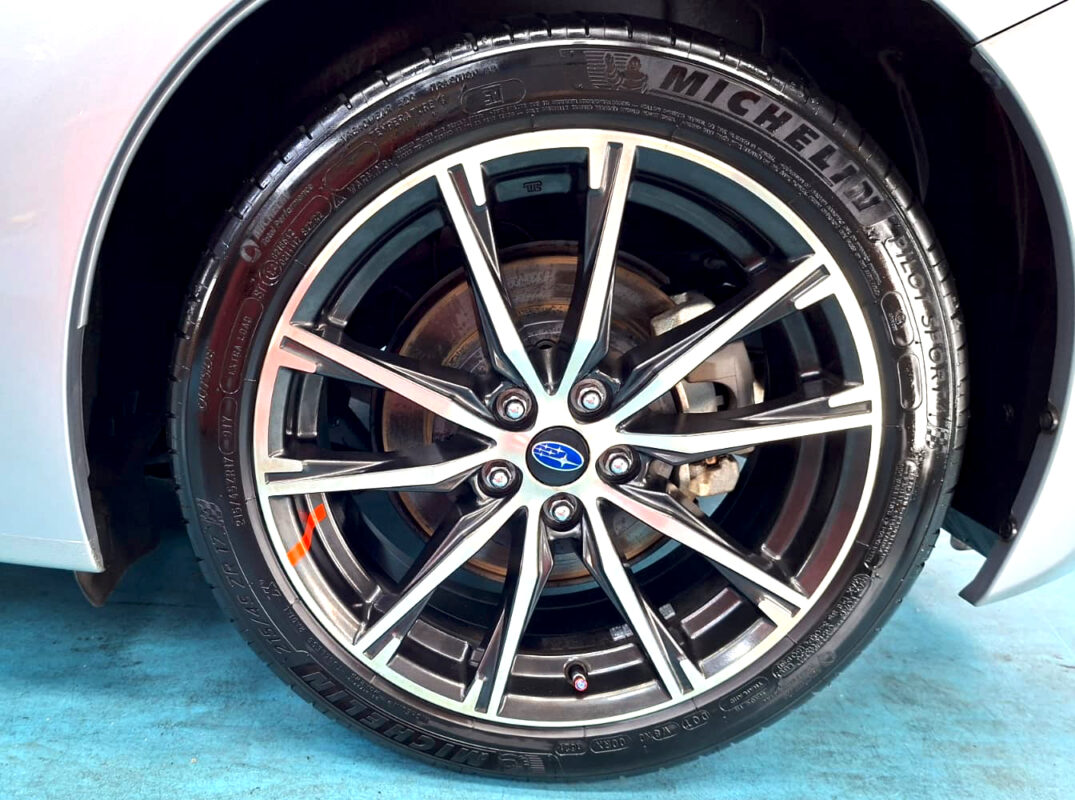 The finished BRZ with its rich, glossy, protected finish.