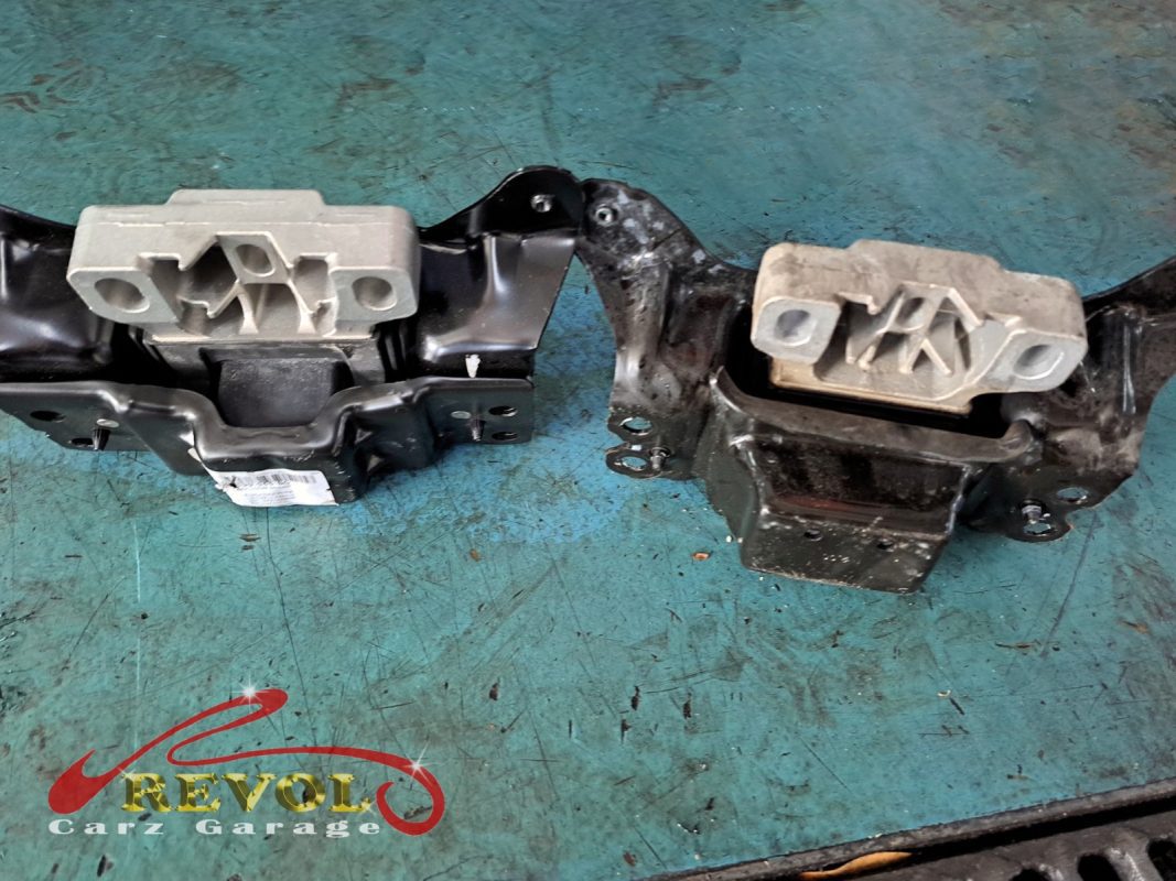 The new VW-spec engine and gearbox mounts ready to fit.