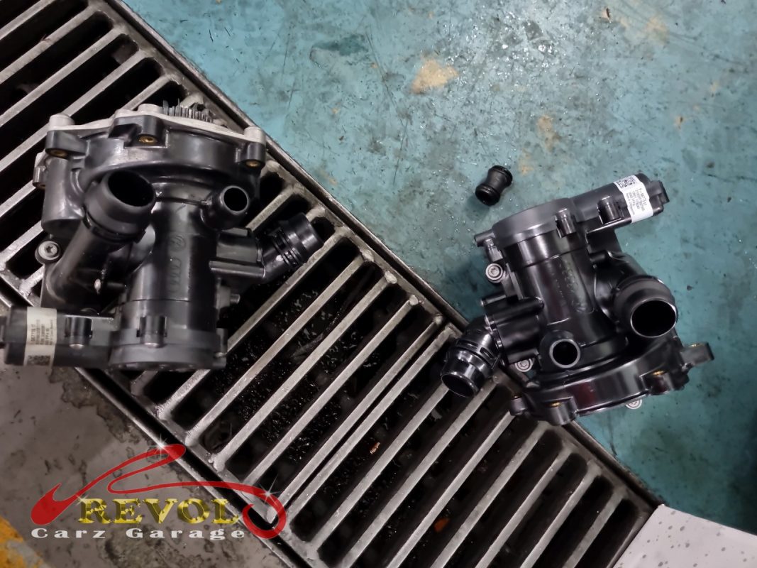 The new VW-spec coolant pump ready to fit, with a fresh seal.