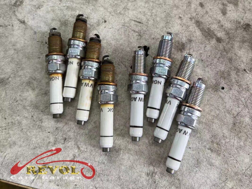The new plugs torqued in and the coil packs reseated.