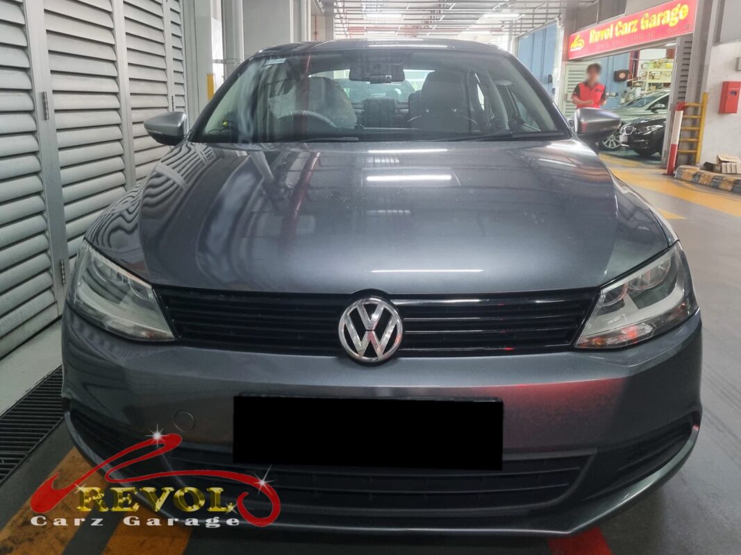 Volkswagen Jetta parked at the workshop, in for misfire diagnosis.