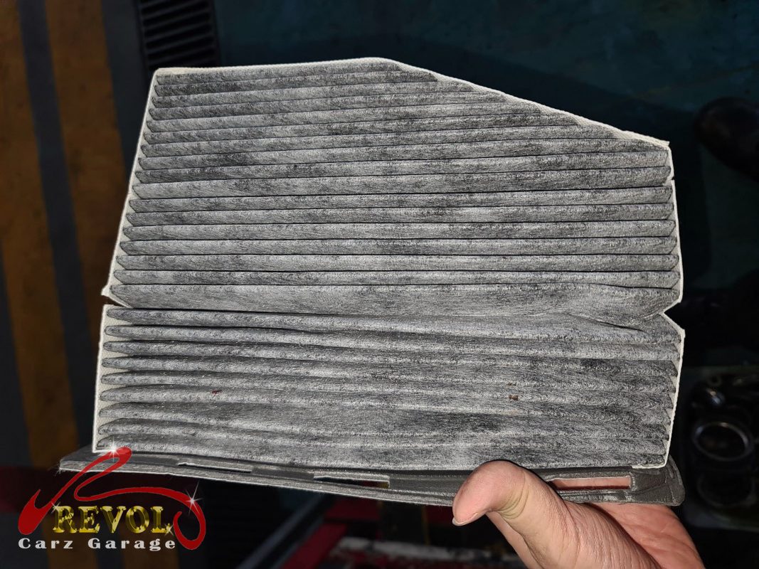 The air and cabin filters replaced during the service.