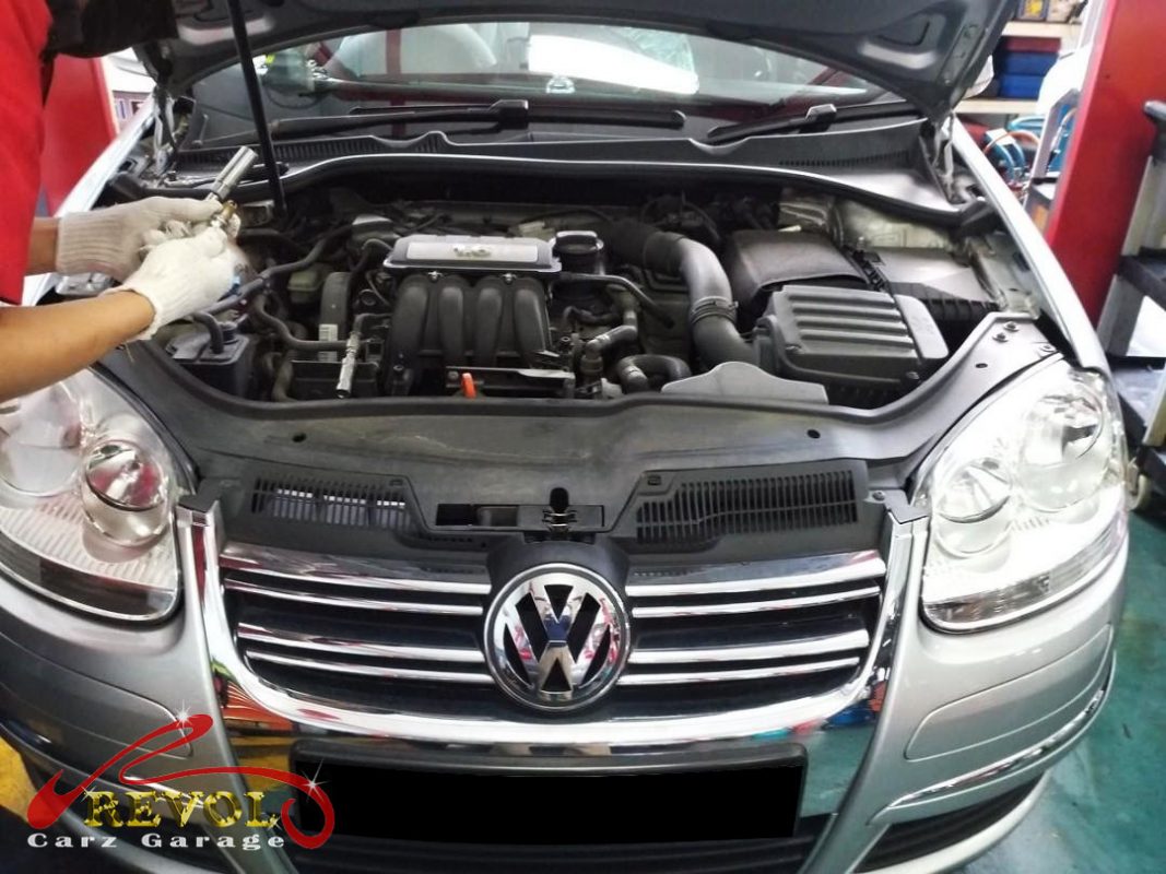 The air and cabin filters replaced during the service.