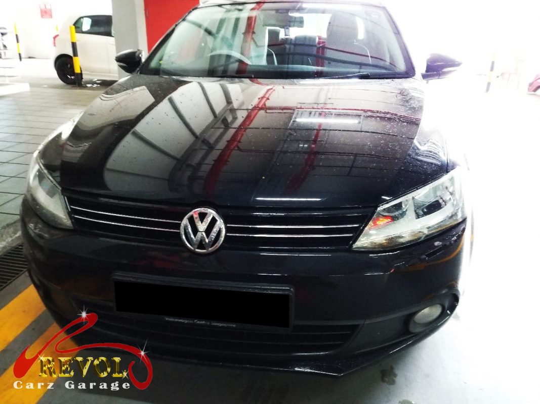 Volkswagen Jetta parked at the workshop, in for an ABS sensor diagnosis.
