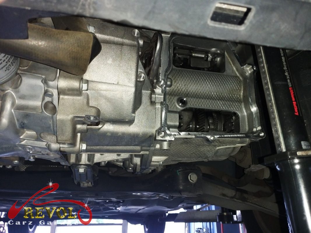 The old mechatronic unit removed.