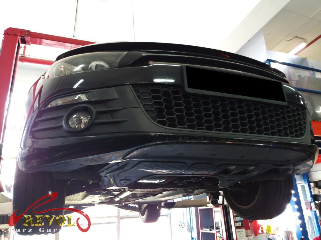 Volkswagen Scirocco parked at the workshop, in for an ABS pump diagnosis.