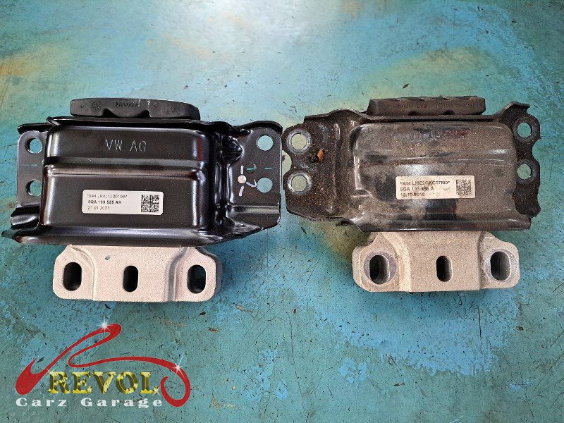 The new genuine VW-spec engine and gearbox mounts ready to fit.