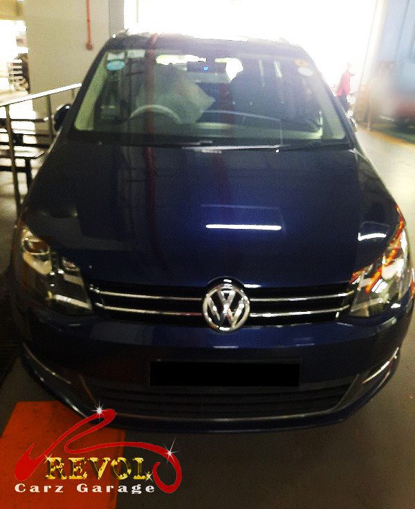 Volkswagen Sharan parked at the workshop, in for an ABS sensor diagnosis.