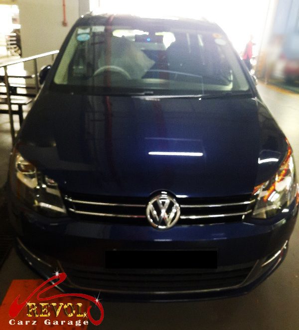 Volkswagen Sharan parked at the workshop, in for a wheel speed sensor diagnosis.