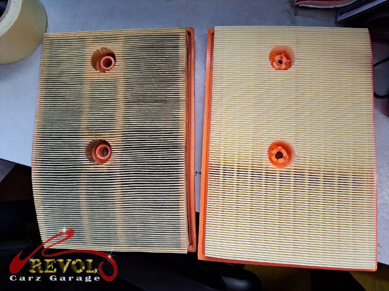 The engine oil and filter changed on the Volkswagen Golf.