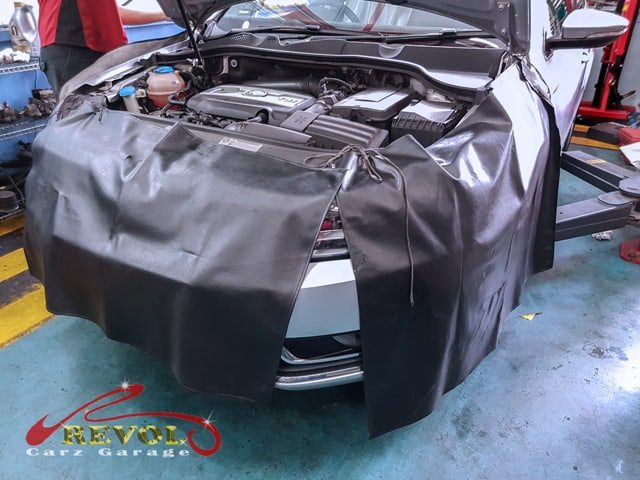 The Volkswagen Passat arrives at the workshop with a hard-start issue.