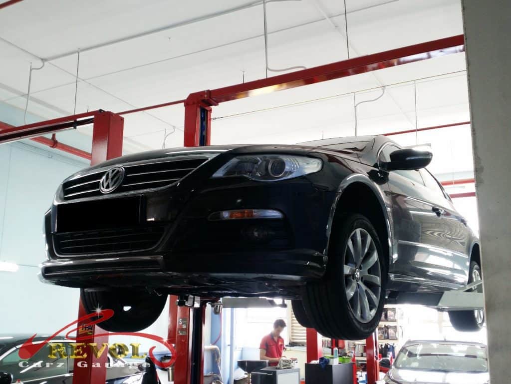 The Volkswagen Passat checked, the oil leak traced to the flywheel oil seal.