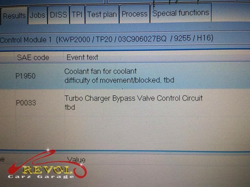 The cooling system checked on the Volkswagen, ruling out the pump and thermostat.