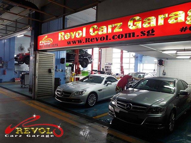 Mercedes-Benz being serviced at Revol Carz Garage