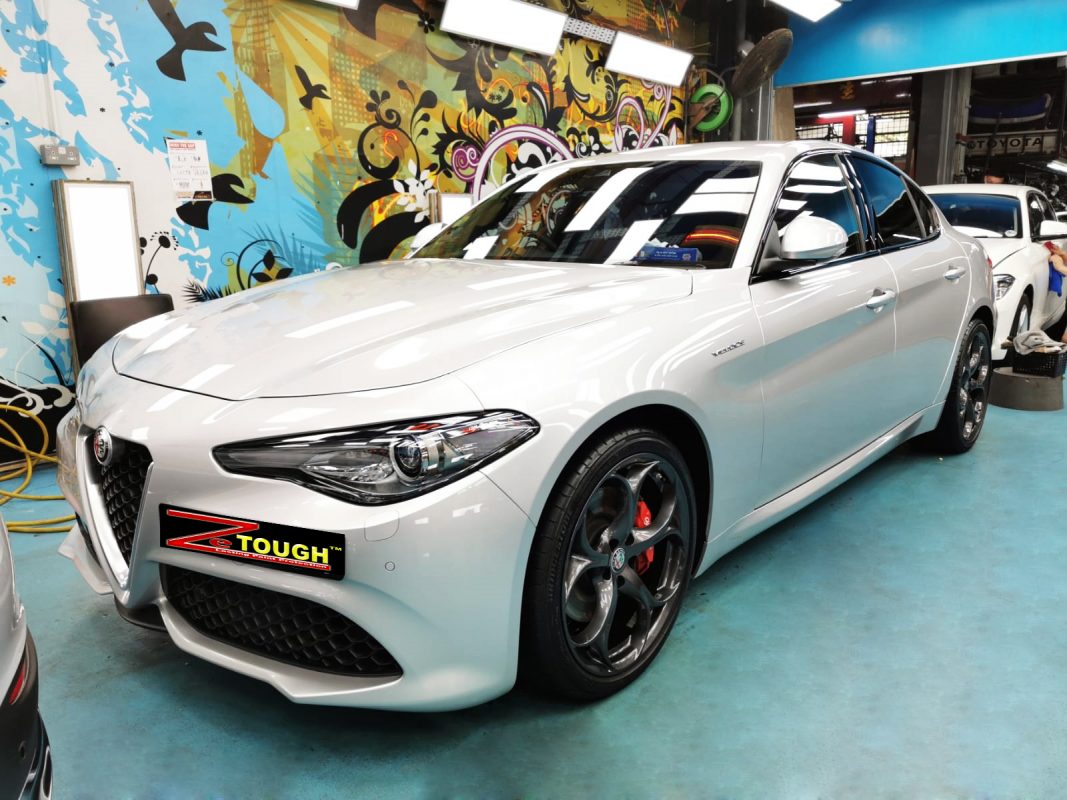 Alfa Romeo Giulia Veloce, sealed with ZeTough Titanium at Revol Carz.
