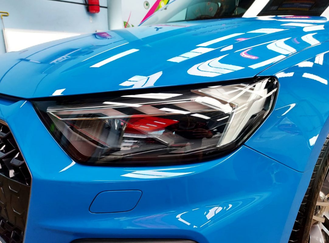 The A1's coated paintwork showing clean reflections.