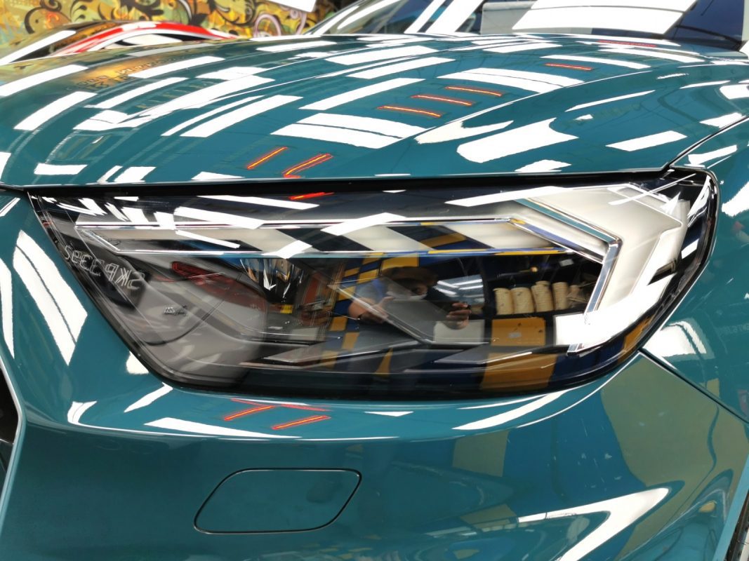The A1's coated paintwork showing clean reflections.