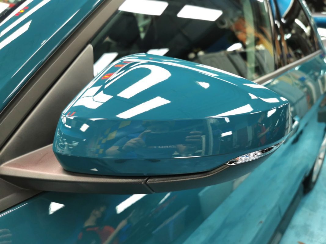Side panel of the A1 with the titanium finish locked in.