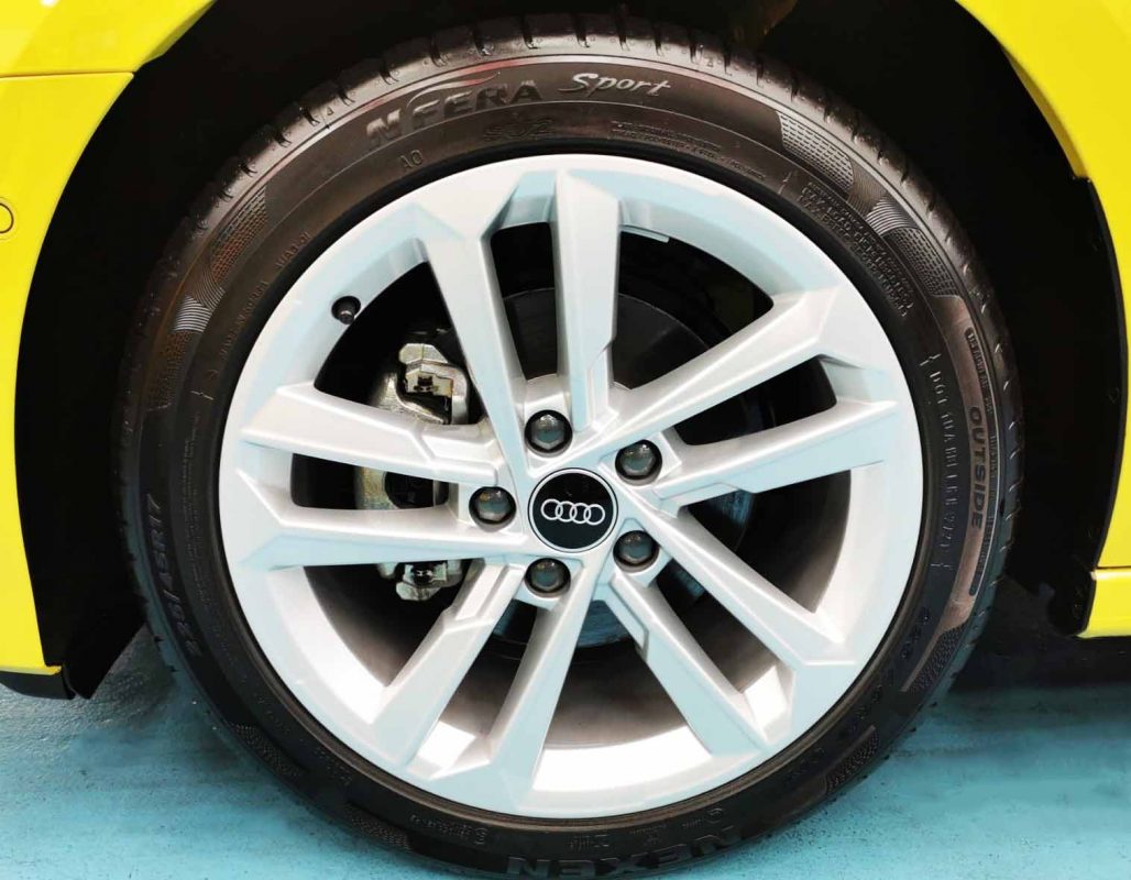 The Audi A2, finished and ready for collection.