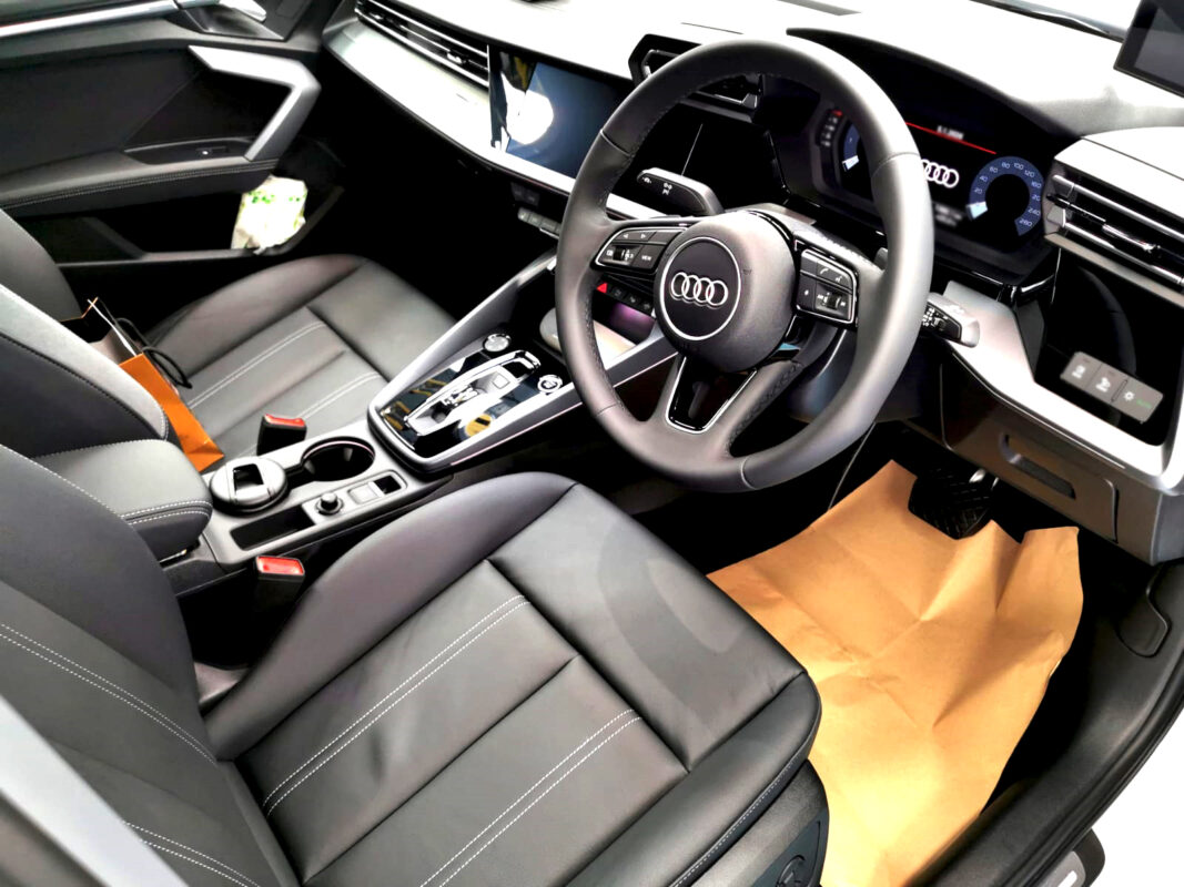 The Audi A3's protected, high-gloss finish.