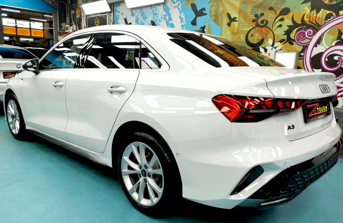 The Audi A3 after its ZeTough coating.