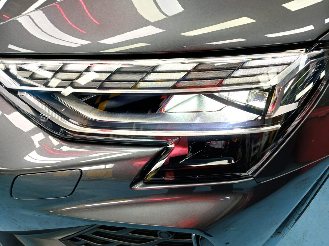 The A3's coated paintwork showing clean reflections.
