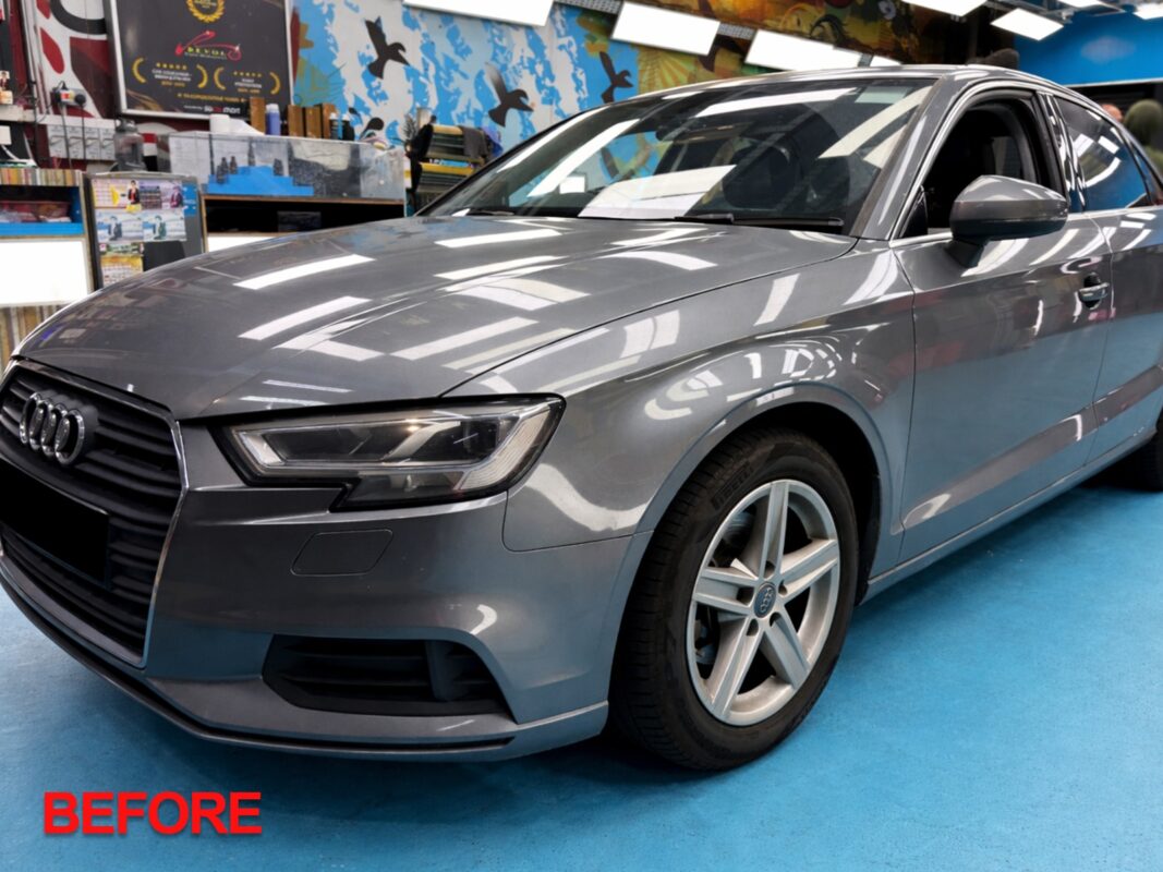 The Audi A3 after the full respray.