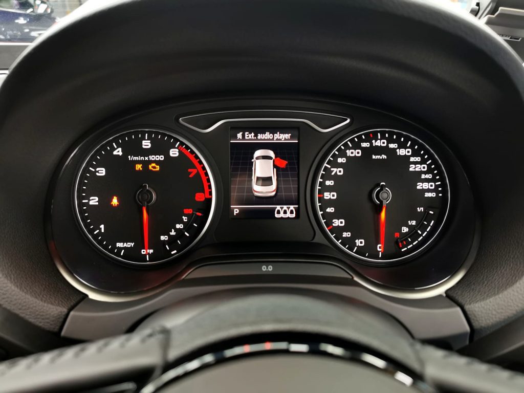 Side panel of the A3 with the ceramic finish locked in.