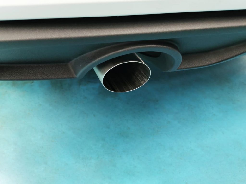 The coated bonnet of the A3 under workshop lighting.