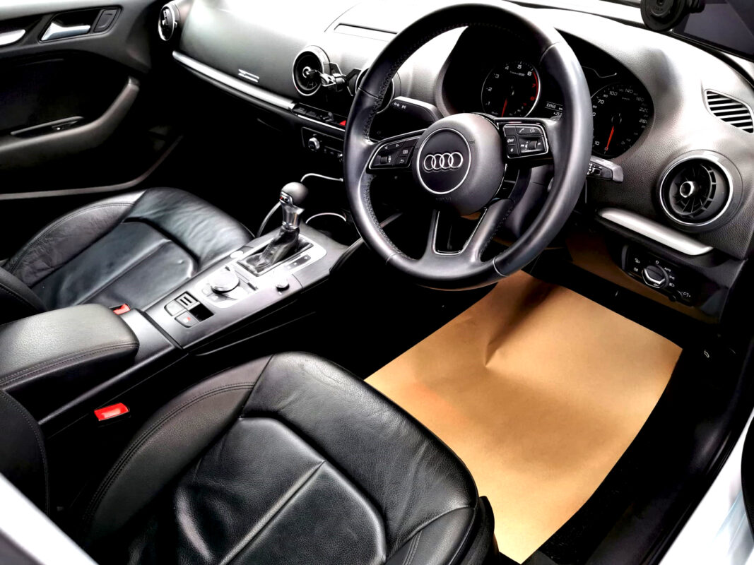 The Audi A3's protected, high-gloss finish.