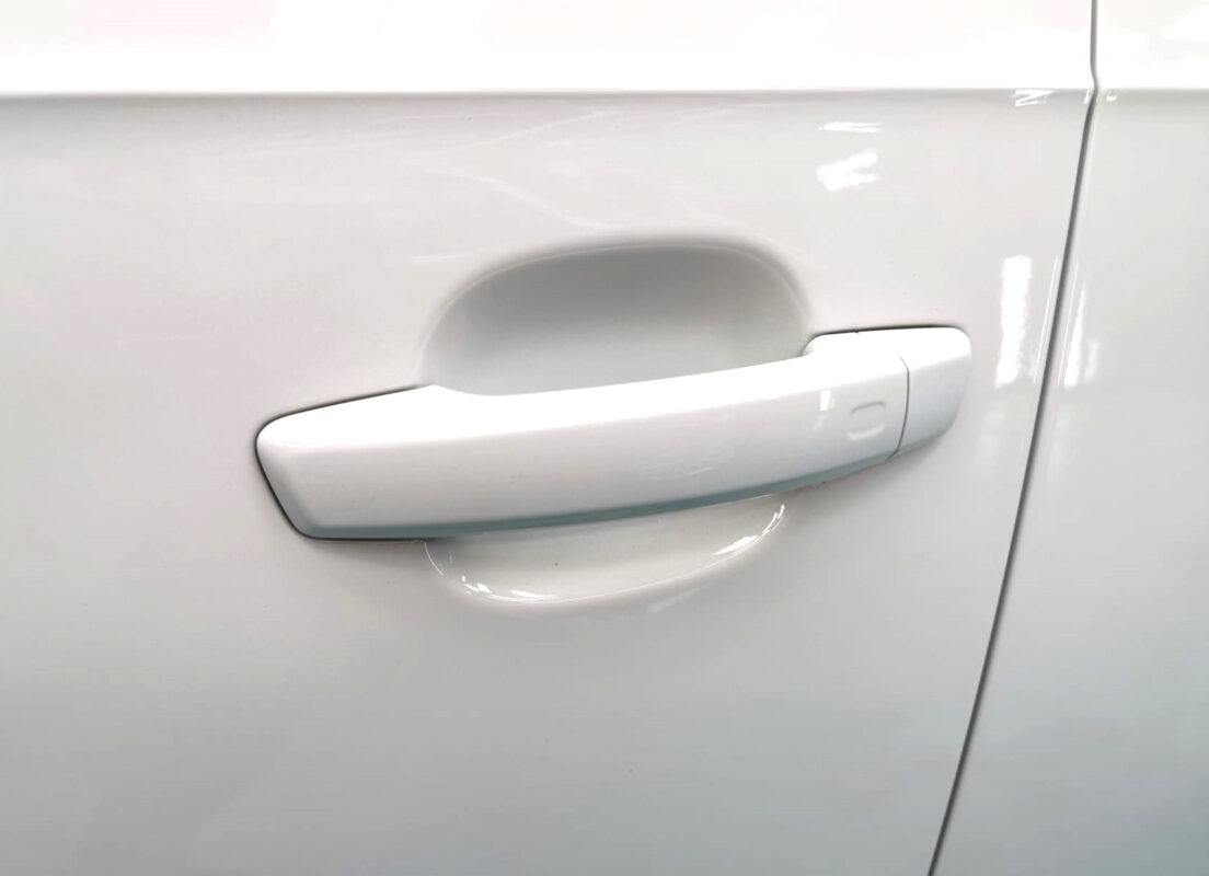 The coated paintwork of the Audi A3, clean and sharp.